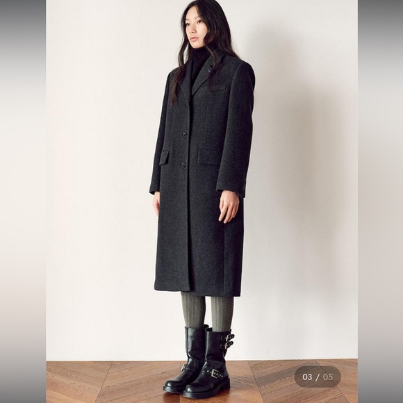 Korean Brand Kuho Plus - Signature Back Button Tailored Coat - Picture 3 of 8
